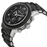 Michael Kors Runway Black Dial Black Rubber Strap Watch for Men - MK8107