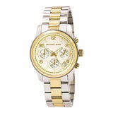 Michael Kors Runway Gold Dial Two Tone Steel Strap Watch for Women - MK5137