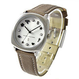 Marc Jacobs Mandy White Dial Light Brown Leather Strap Watch for Women - MJ1563