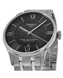 Tissot Chemin Des Tourelles Powermatic 80 Black Dial Silver Steel Strap Watch For Men - T099.407.11.058.00