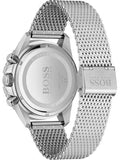 Hugo Boss Admiral Green Dial Silver Mesh Bracelet Watch for Men - 1513905