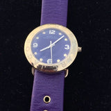 Marc Jacobs Amy Purple Dial Purple Leather Strap Watch for Women - MBM1151