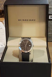 Burberry Smoked Brown Dial Brown Leather Strap Watch for Women - BU1775