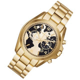 Michael Kors Bradshaw Stop Hunger Black Gold Dial Gold Steel Strap Watch for Women - MK6272