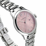 Burberry The Classic Pink Dial Silver Steel Strap Watch for Women - BU10111