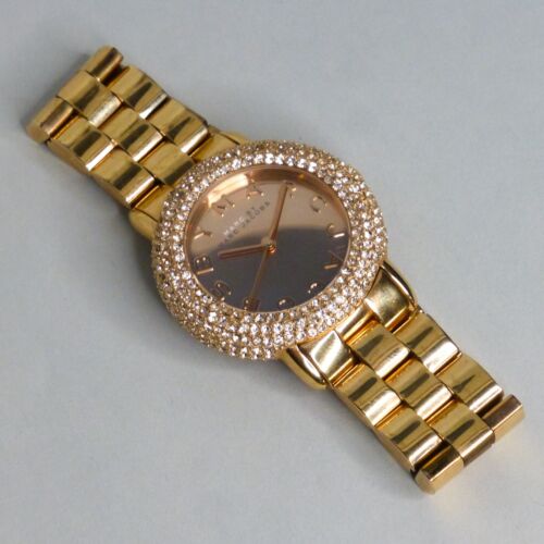 Marc Jacobs Marci Crystals Rose Gold Dial Rose Gold Steel Strap Watch for Women - MBM3192