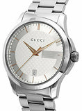 Gucci G Timeless Silver Dial Silver Steel Strap Unisex Watch - YA126442