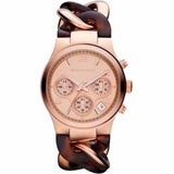 Michael Kors Runway Rose Gold Dial Two Tone Steel Strap Watch for Women - MK4269