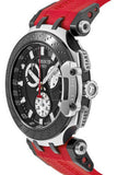 Tissot T Race Chronograph Black Dial Red Rubber Strap Watch For Men - T115.417.27.051.00