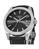 Tissot Gentleman Black Dial Black Leather Strap Watch For Men - T127.410.16.051.00