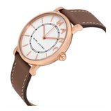 Marc Jacobs Roxy White Dial Light Brown Leather Strap Watch for Women - MJ1538