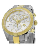 Tissot PR 100 Sport Chic Chronograph Silver Dial Two Tone Steel Strap Watch For Women - T101.917.22.031.00