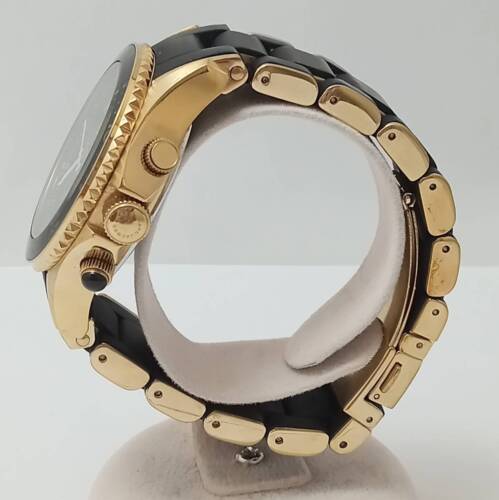 Marc Jacobs Rock Chronograph Black Dial Black Silicone Strap Watch for Women - MBM2552