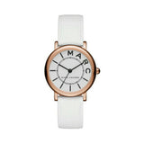 Marc Jacobs Roxy White Dial White Leather Strap Watch for Women - MJ1562