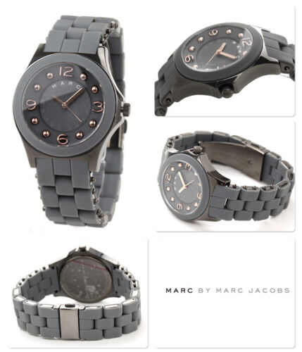 Marc Jacobs Pelly Grey Dial Grey Silicone Strap Watch for Women - MBM2537