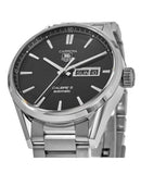 Tag Heuer Carrera Calibre 5 Automatic Black Dial Silver Steel Strap Watch for Men - WAR201A.BA0723