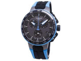 Tissot T Race Cycling Chronograph Black Dial Two Tone Rubber Strap Watch For Men - T111.417.37.441.05