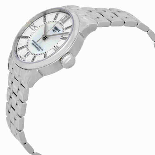 Tissot Chemin Des Tourelles Powermatic 80 Helvetic Silver Dial Silver Steel Strap Watch For Women - T099.207.11.116.00