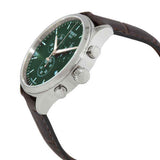 Tissot Chrono XL Chronograph Classic Green Dial Brown Leather Strap Watch For Men - T116.617.16.091.00