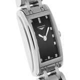 Longines Dolcevita Black Dial Silver Steel Strap Watch for Women - L5.258.4.57.6