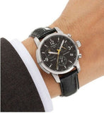 Tissot T Race PRC 200 Chronograph Quartz Black Dial Black Leather Strap Watch for Men - T17.1.526.52