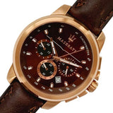 Maserati Successo Brown Dial Brown Leather Strap Watch For Men - R8871621004