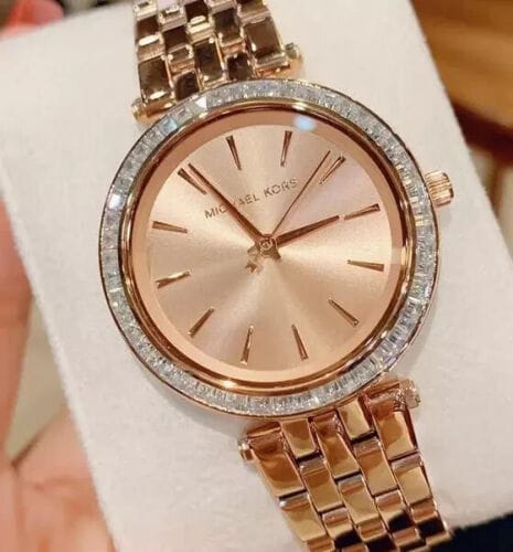 Michael Kors Darci Rose Gold Dial Rose Gold Stainless Steel Strap Watch for Women - MK3366