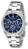 Maserati Competizione Chronograph Blue Dial Silver Steel Strap Watch For Men - R8853100013