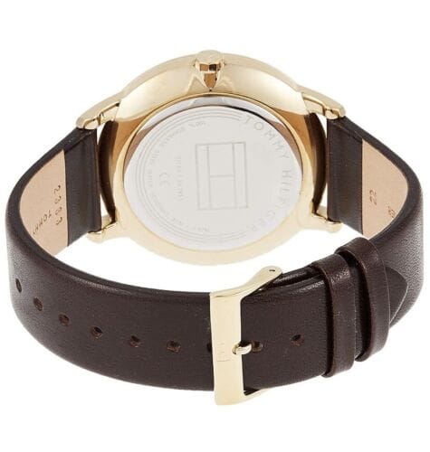 Tommy Hilfiger Hunter Green Dial Brown Leather Strap Watch for Men - 1791607