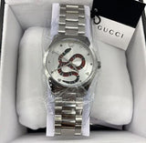 Gucci G Timeless Silver Dial Silver Steel Strap Watch For Women - YA1264076