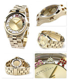 Marc Jacobs Henry Gold Skeleton Dial Gold Stainless Steel Strap Watch for Women - MBM3263