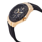 Guess Black Dial Black Rubber Strap Watch For Women - W1053L7