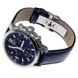 Tissot PRC 200 Chronograph Blue Dial Blue Leather Strap Watch For Men - T055.417.16.047.00