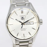 Tag Heuer Carrera Calibre 5 Automatic 41mm White Dial Silver Steel Strap Watch for Men - WAR201B.BA0723