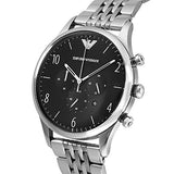 Emporio Armani Beta Chronograph Black Dial Steel Strap Watch For Men - AR1863