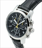 Tissot T Race PRC 200 Chronograph Quartz Black Dial Black Leather Strap Watch for Men - T17.1.526.52