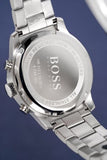 Hugo Boss Professional Chronograph Blue Dial Silver Steel Strap Watch for Men - 1513527