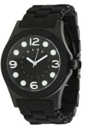 Marc Jacobs Pelly Black Dial Black Silicone Strap Watch for Women - MBM2516