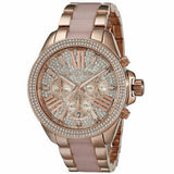 Michael Kors Wren Crystals Rose Gold Dial Rose Gold Steel Strap Watch for Women - MK6096