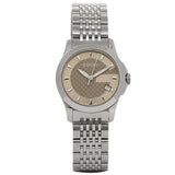 Gucci G Timeless Brown Dial Silver Steel Strap Watch For Women - YA126503