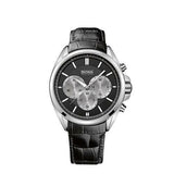 Hugo Boss Driver Black Dial Black Leather Strap Watch for Men - 1512879