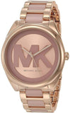 Michael Kors Janelle Three Hand Rose Gold Dial Two Tone Steel Strap Watch For Women - MK7135