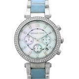 Michael Kors Parker White Dial Two Tone Steel Strap Watch for Women - MK6138