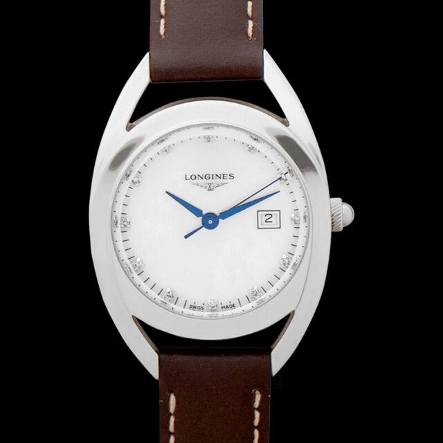 Longines Equestrian Mother of Pearl Dial Brown Leather Strap Watch for Women - L6.136.4.87.2