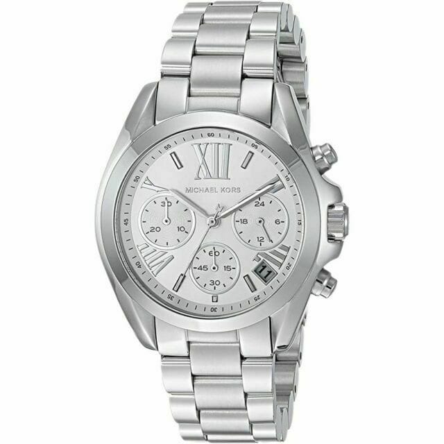 Michael Kors Bradshaw  Chronograph Silver Dial Silver Steel Strap Watch for Women - MK6174