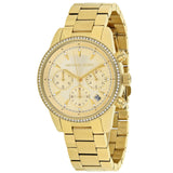 Michael Kors Ritz Gold Dial Gold Steel Strap Watch for Women - MK6356