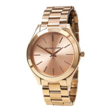 Michael Kors Slim Runway Rose Gold Dial Rose Gold Steel Strap Watch for Women - MK3197