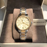 Burberry The Classic Champagne Gold Dial Two Tone Steel Strap Watch for Women - BU10118