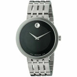 Movado Esperanza 39mm Black Dial Silver Steel Strap Watch For Men - 0607057