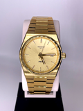 Tissot PRX Champagne Yellow Gold Dial Gold Steel Strap Watch for Men - T137.410.33.021.00